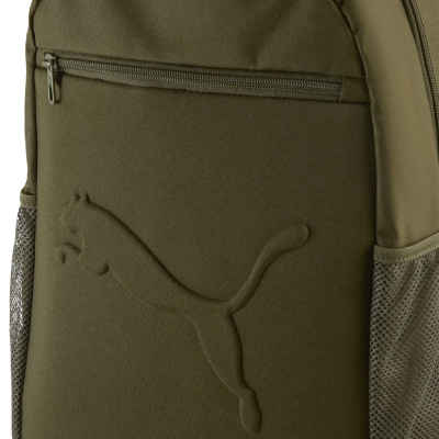 Çantë shpine Puma Buzz, 26L, xhepa anësorë rrjetë, jeshile e errët