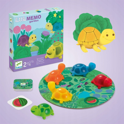 Lojë memorie Fat Brain Toys Little Memo Garden, për fëmijë 3 5 vjeç, shumëngjyrëshe