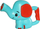 Lodër për banjo Fisher Price Epee, elefant, kovë dhe dush me ujë, blu