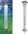 Termometër solar për kopsht Gracrux, me dritë LED, inox, argjendtë