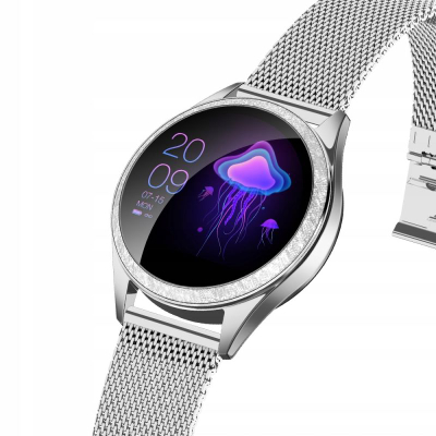 Smartwatch Oromed Oro Smart Crystal, monitorim zemre, IP68, argjendtë