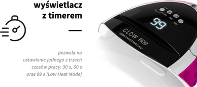 Lampë thonjsh UV LED Glow YC57 RN, 268W, blu rozë