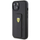Mbrojtëse telefoni Ferrari Hard Case me Grip Stand për iPhone 15 6.1", me logo metal, e zezë