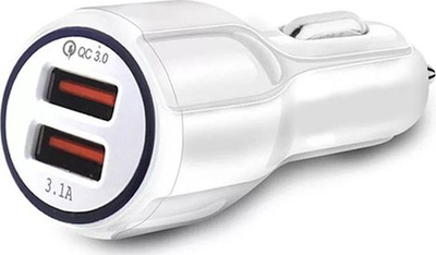 Karikues makine Vega Faston, 2x USB A, 3.1A QC 3.0, i bardhë