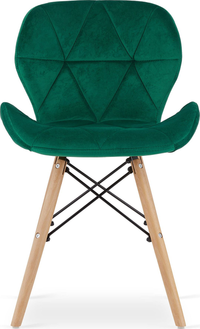 Karrige MUF-ART Elva Velvet, stil modern, këmbë dru ahu, jeshile