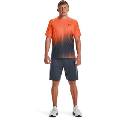 Pantallona të shkurtra Under Armour Tech WM Graphic, 10", poliester, gri me portokalli, L