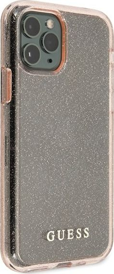 Kapak telefoni Guess Glitter GUHCN58PCGLPI, për iPhone 11 Pro, rozë me shkëlqim