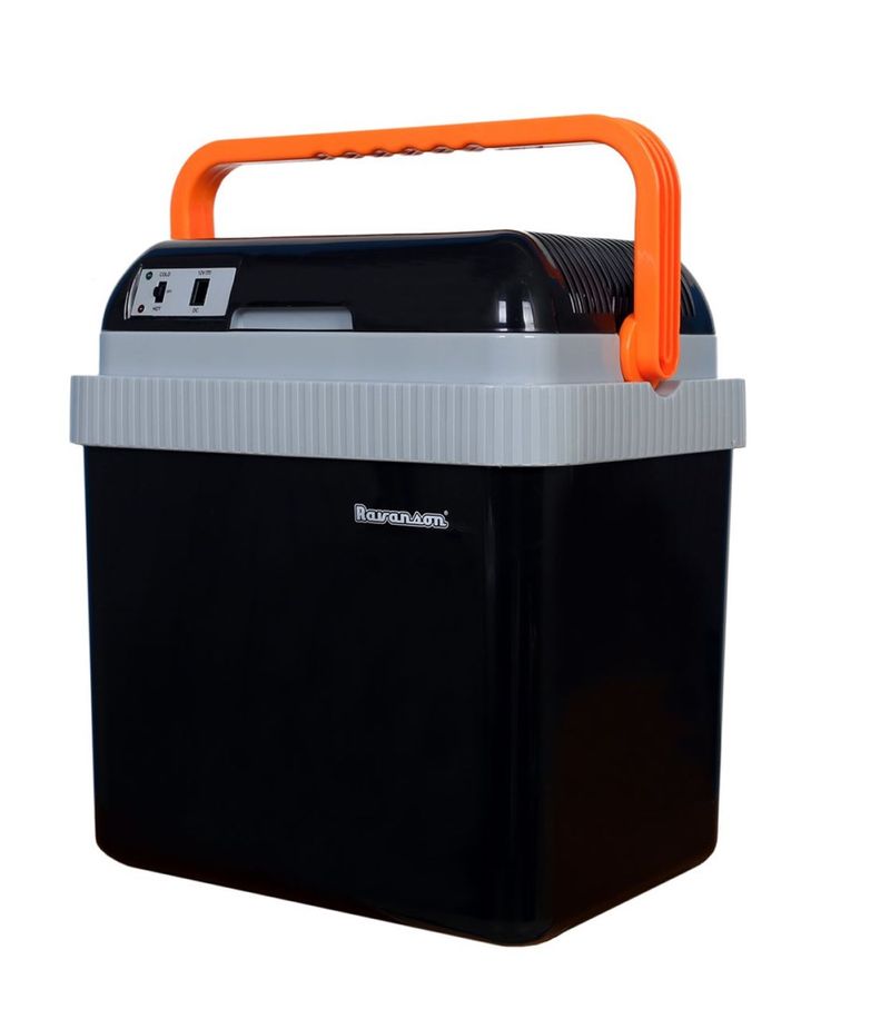 Frigorifer turistik Ravanson CS-24S, 24L, 12V, gri me portokalli
