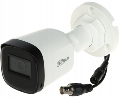 Kamera sigurie e jashtme Dahua DH-HAC-B1A21P-U, 2MP, lente 2.8mm, bardh e zezë