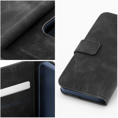 Këllëf libër OEM Tender për Samsung A17 Oppo A17k, mbrojtës 360°, i zi
