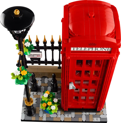 Set LEGO Ideas 21347 Red London Telephone Box, 1460 pjesë, kabinë klasike telefonike, e kuqe