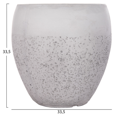 Set vazo lulesh Gardener HM4718, 3 copë, fiberclay, e bardhë