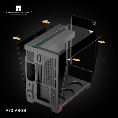 Kasë Thermalright A70 Argb FanUB, e zezë