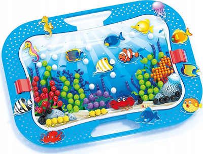 Lojë mozaik për fëmijë Quercetti Ocean Fun 0969, set kreativ me kunja, mbi 3 vjeç, shumëngjyrëshe