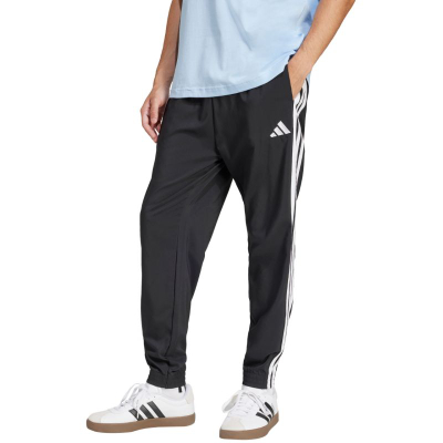 Pantallona sportive adidas Essentials 3 Stripes Woven M, poliester, të zeza