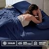 Set çarçafësh ftohës Breescape King Size, BlendTek, 4 pjesë, blu