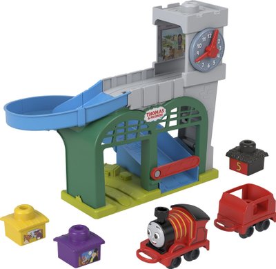 Сет за воз Thomas &amp; Friends My First Knapford Station HXW24, играчка за деца 18+ месеци, повеќеобоен