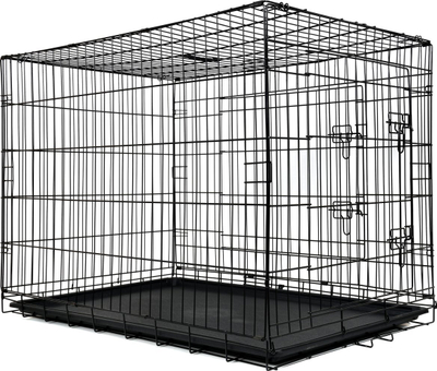 Kafaz metalik për kafshë Funfit Home&Office XXL, 107x70x77.5cm, palosshëm, i zi