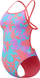 Kostum banje Speedo Club Training Printed V Back, Endurance+, rozë jeshil