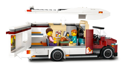 Set lodër LEGO City Caravan for Holiday Adventures 60454, karavan kampingu