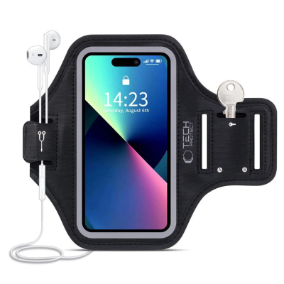 Byzylyk sportiv për telefon Tech-Protect M4, universal, që s’merret me ujë, i zi