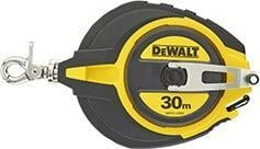 Metër çeliku Dewalt, 30 m, mekanizëm i tërheqshëm, verdhë e zezë
