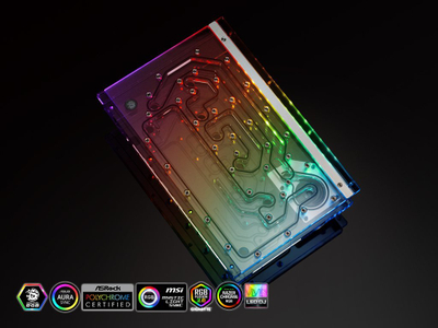 Distroplate Bitspower Sedna O11DS për Lian Li O11 Dynamic Mini, ARGB, transparent