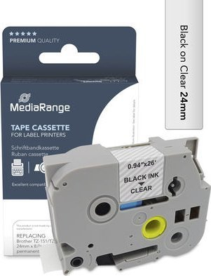 Shirit etiketues MediaRange Brother TZ-151 TZe-151, 24mm, 8m, i zi