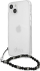 Mbulesë telefoni Guess GUHCP13SKPSBK për iPhone 13 mini, hardcase transparent, me varëse perle, e zezë