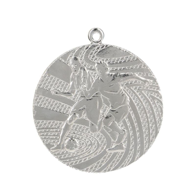 Medalje futbolli Victoria Sport, çelik, 40mm, argjend