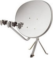 Antene satelitore MAXIMUM pjatë 85 Fe Pro, 5 LNB, 75x90 cm, gri