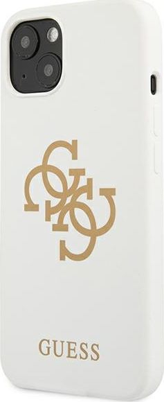 Kapak telefoni Guess GUHCP13SLS4GGWH, për iPhone 13 mini 5.4\", silikon, i bardhë