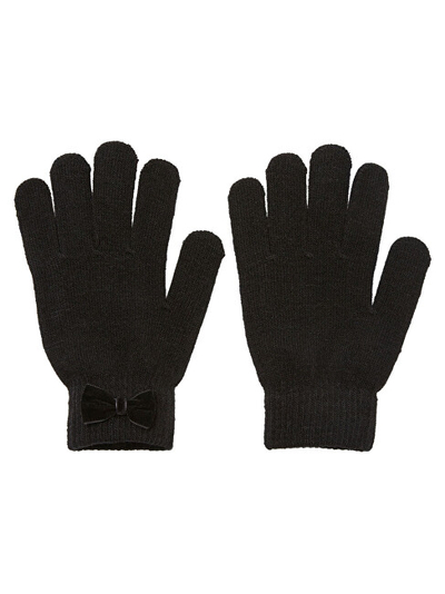 Doreza dimri Pieces Bow Glove, të zeza
