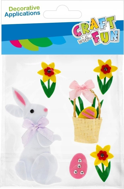 Set dekorativ vetëngjitës CRAFT WITH FUN Bunny, 6 copë, EVA, shumëngjyrësh