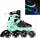 Patina inline Nils Extreme NA11230A, rrota me LED, nr. 35-38, ngjyrë mente me të zezë