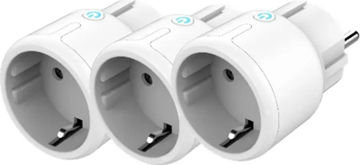 Prizë inteligjente Deltaco SH P01M, Wi Fi 2.4 GHz, set 3 copë, e bardhë