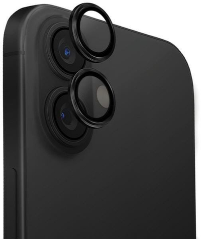 Mbrojtëse xhami për kamerë Uniq Optix, për iPhone 16 16 Plus, alumin, e zezë
