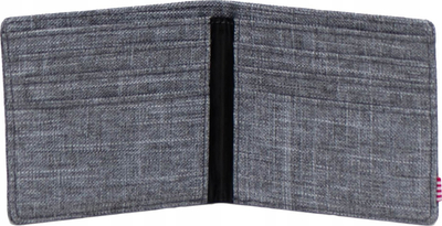 Portofol Herschel Roy, bi fold, RFID, gri Raven Crosshatch