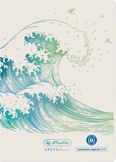 Fletore Herlitz GREENline A6, 32 fletë, e bardhë