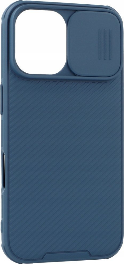 Mbrojtëse telefoni Nillkin CamShield Pro, për iPhone 16, silikon edhe polikarbonat, blu