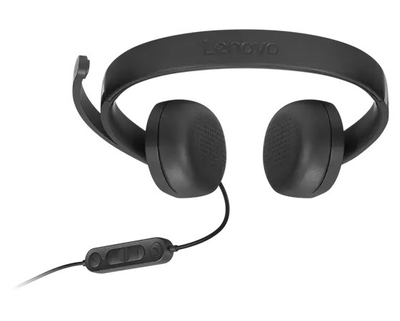 Слушалки Lenovo Gen 2 4XD1P83425, стерео на уво, со USB A кабел, црни