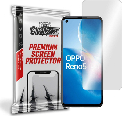 Xham mbrojtës hibrid GrizzGlass për Oppo Reno 5 5G, transparencë e lartë, rezistent ndaj gërvishtjeve