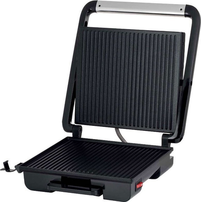 Електричен контакт грил Sencor SBG 3710SS, 2000W, плочи леано железо, сребрен