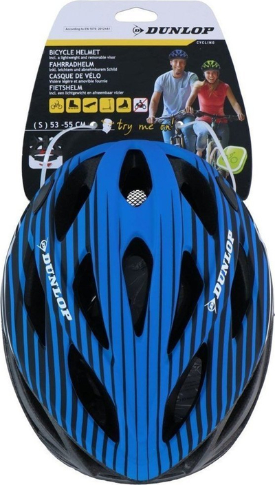 Helmetë biçiklete Dunlop R.S, e ajrosur, e rregullueshme, blu