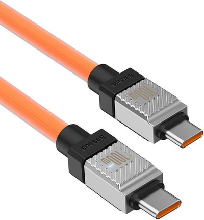 Kabllo kariku Baseus CoolPlay Type C në Type C, 100W, 2m, portokalli