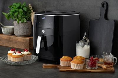Fritezë ajri OBH Nordica Easy Fryer Steam+ FW2018S0, 6.5L, 7 programe, gri
