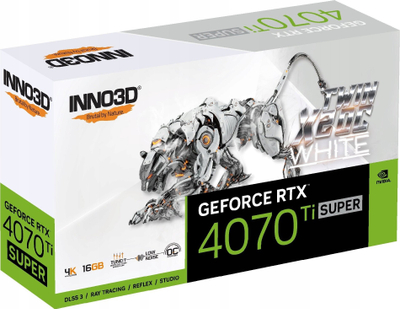 Kartë grafike Inno3D GeForce RTX 4070 SUPER Twin X2 OC, 12GB GDDR6X, e bardhë