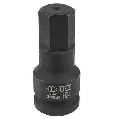 Bit çelës goditës Rockforce H24, 24mm Allen, lidhje 3/4", i zi