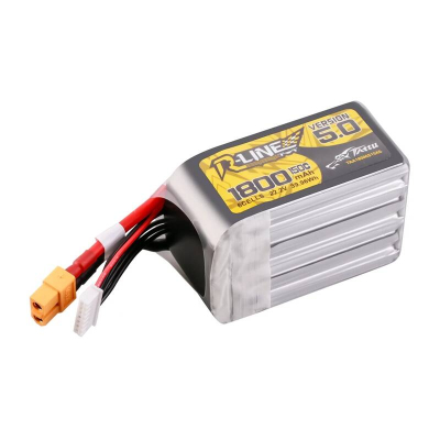 Bateri LiPo Tattu R-Line 5.0 6S, 1800mAh, 22.2V 150C, lidhës XT60