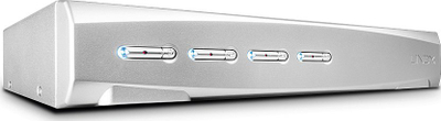 Ndërprerës KVM Lindy Pro, 4 porta, DVI I Single Link, USB 2.0, i zi